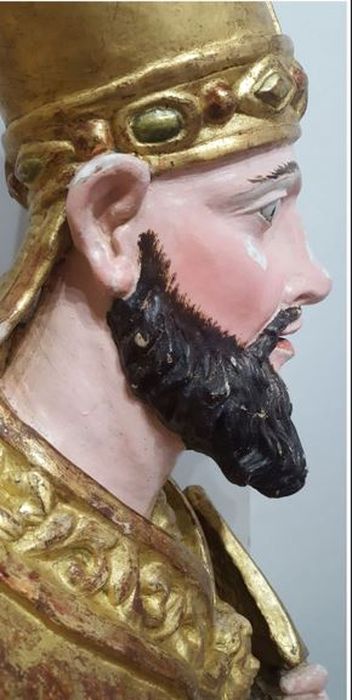 buste-reliquaire : Saint Blaise, profil droit