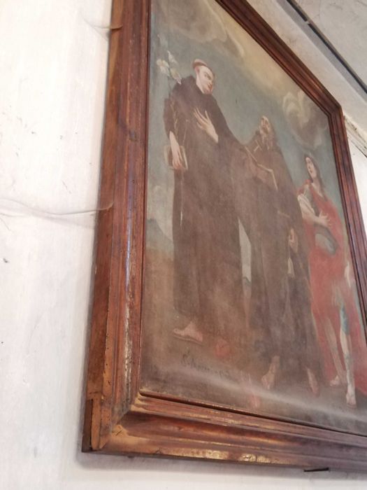 tableau : Saint Antoine entre saint Antoine de Padoue et saint Pancrace