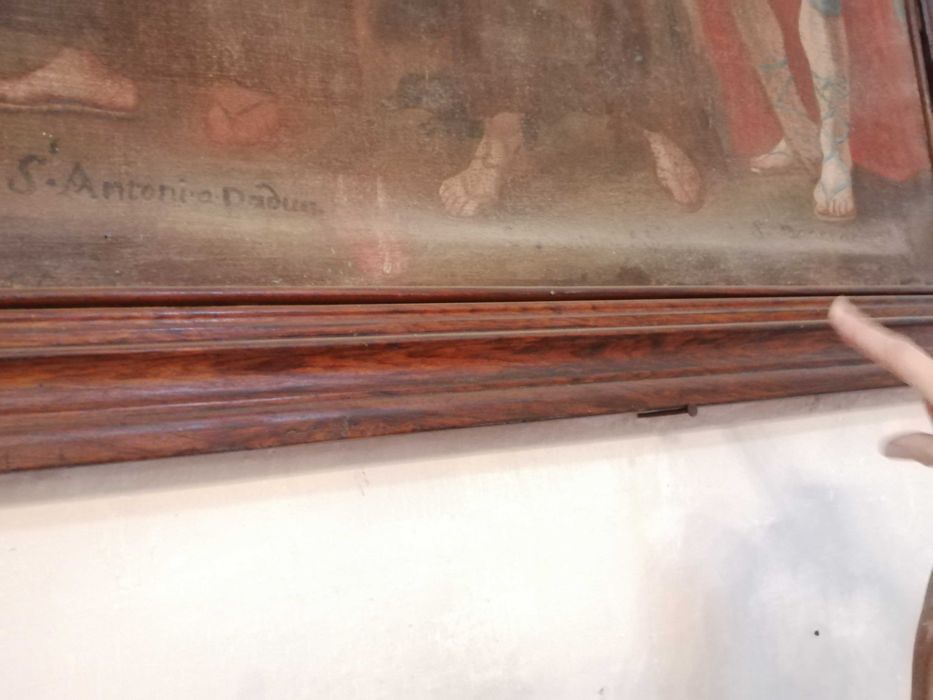 tableau : Saint Antoine entre saint Antoine de Padoue et saint Pancrace, détail du cadre