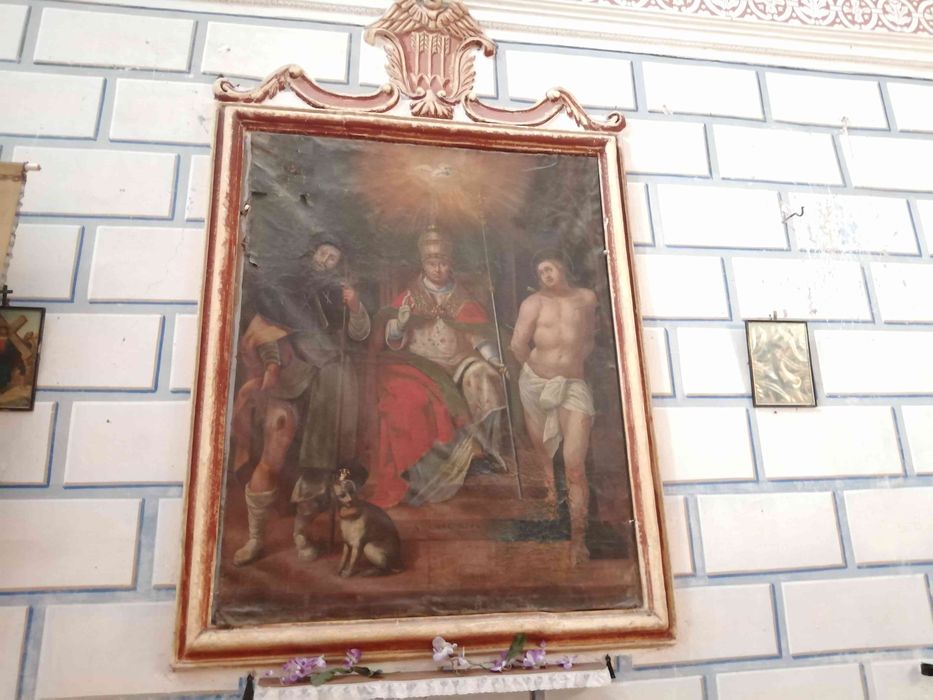 tableau : Saint Grégoire le Grand entre les saints Roch et Sébastien