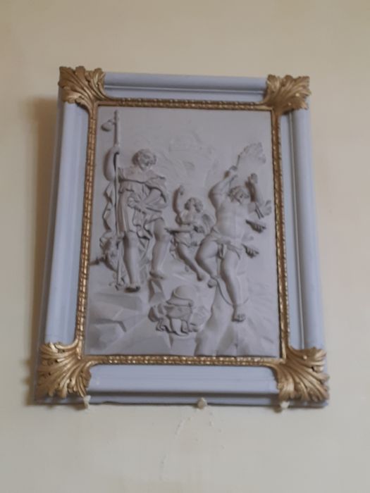 bas-relief, cadre : saint Roch et saint Sébastien