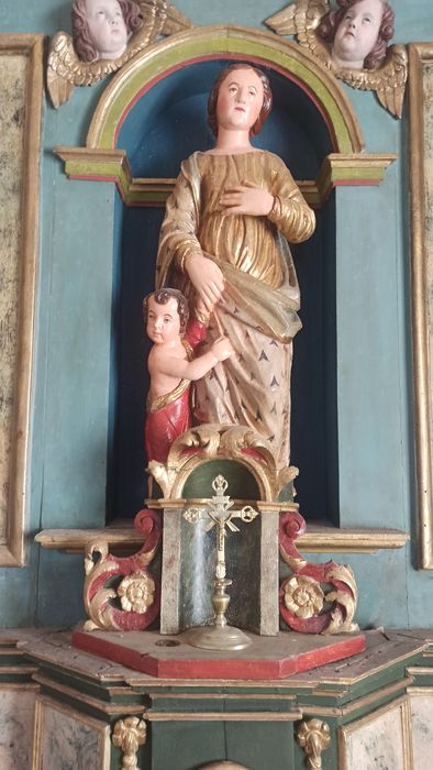 groupe sculpté : Sainte Julitte et saint Cyr