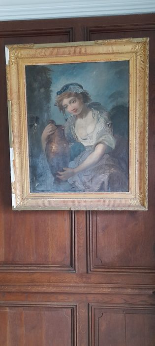 tableau : Femme portant une cruche