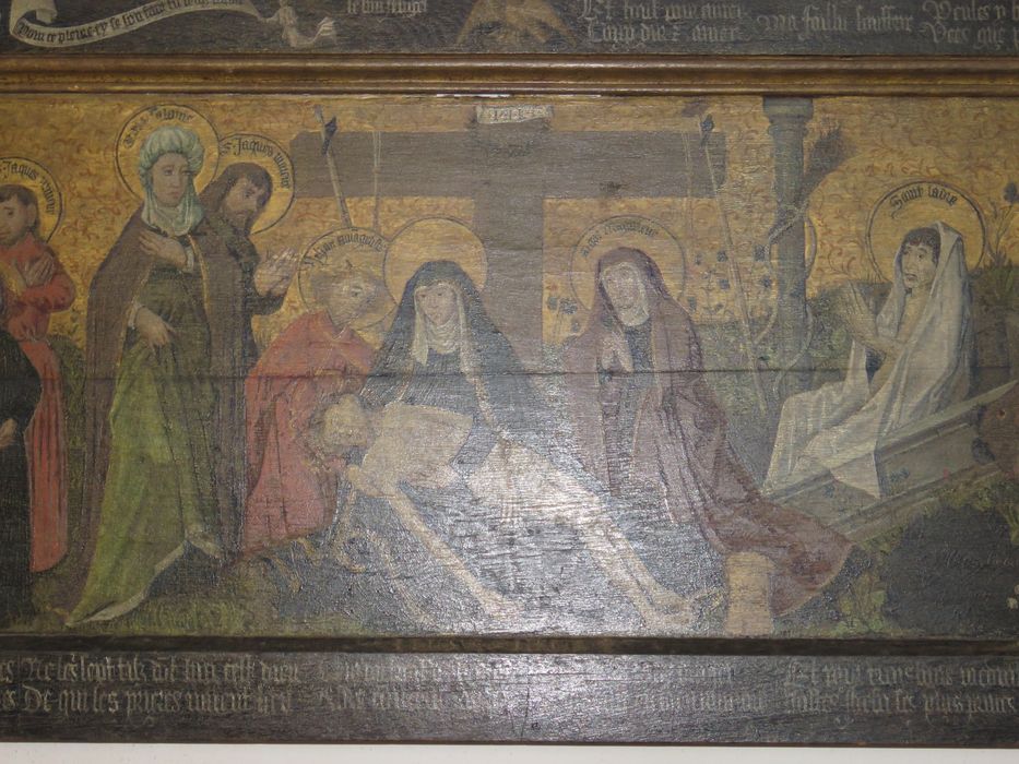 tableau : Déposition de croix (la), vue partielle