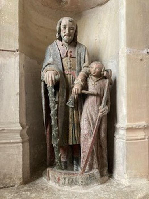 groupe sculpté : Saint Joseph et l'Enfant Jésus
