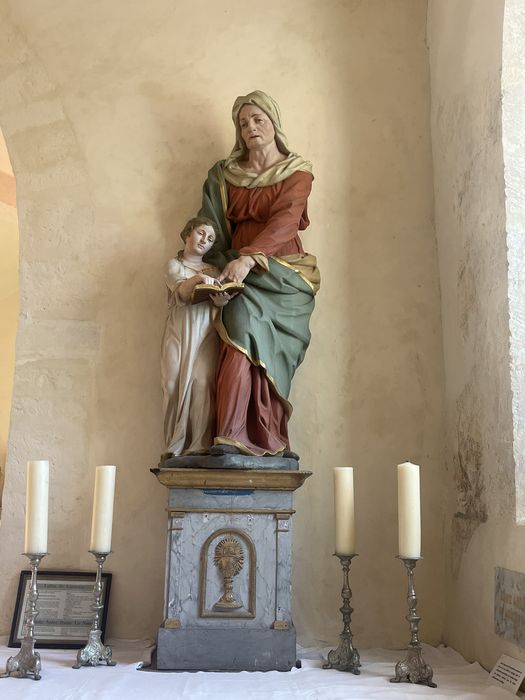 groupe sculpté : Éducation de la Vierge