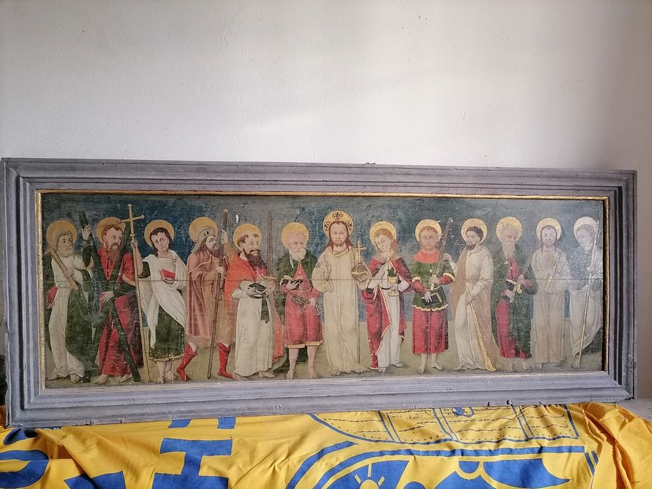 tableau : Christ entouré des 12 apôtres