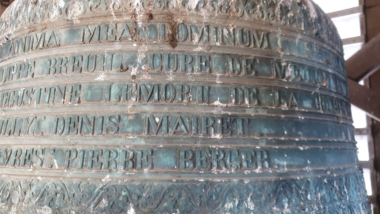 cloche dite Zoé, détail des inscriptions