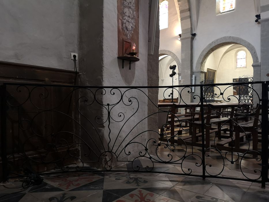 clôture de chapelle (ancienne grille de communion), vue partielle