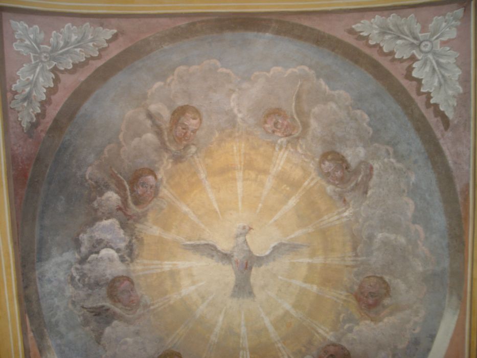peinture monumentale du plafond de la troisième chapelle à gauche : Saint-Esprit