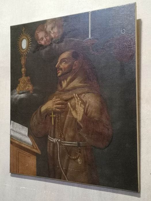 tableau : Saint François d'Assise adorant le Saint Sacrement