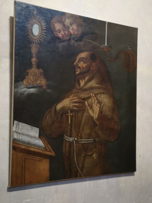 tableau : Saint François d'Assise adorant le Saint Sacrement