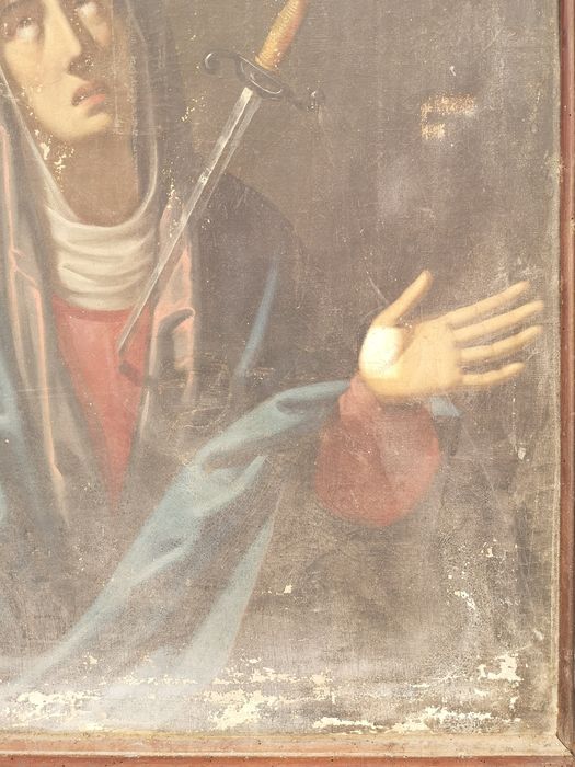 tableau : Vierge des douleurs, détail - © Ministère de la Culture (France), Collectif Objets – Tous droits réservés