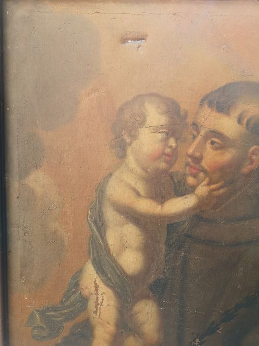 tableau : Saint Antoine de Padoue avec l'Enfant Jésus, vue partielle - © Ministère de la Culture (France), Collectif Objets – Tous droits réservés
