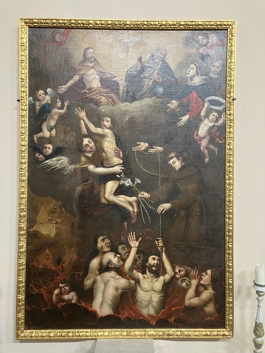 tableau : Intercession de la Vierge, de saint François et de saint Antoine de Padoue auprès de la sainte Trinité pour les âmes du purgatoire - © Ministère de la Culture (France), Collectif Objets – Tous droits réservés