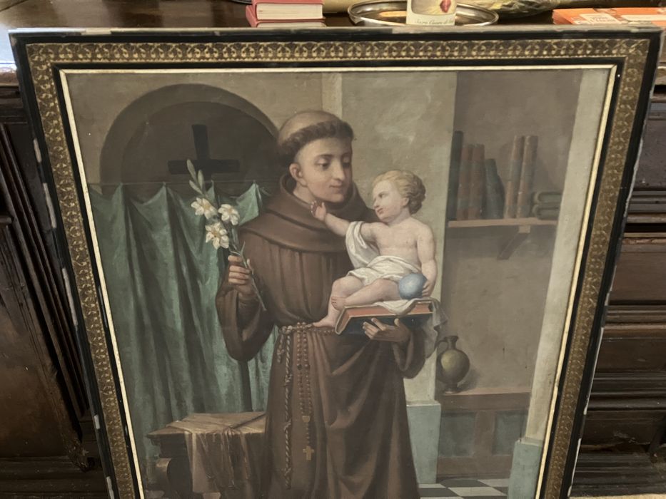 tableau : Saint Antoine de Padoue et l’Enfant Jésus, vue partielle - © Ministère de la Culture (France), Collectif Objets – Tous droits réservés