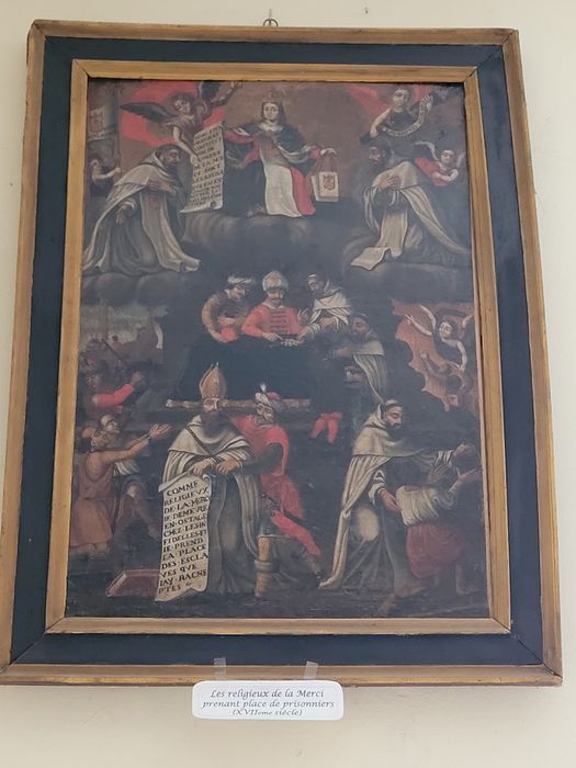 tableau ex-voto : Religieux de la Merci prenant place de prisonniers