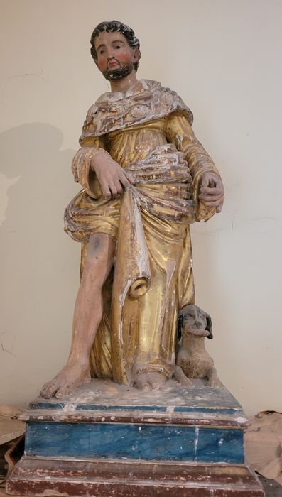 statue : Saint Roch et son chien