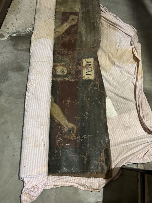 tableau : Christ en croix, détail