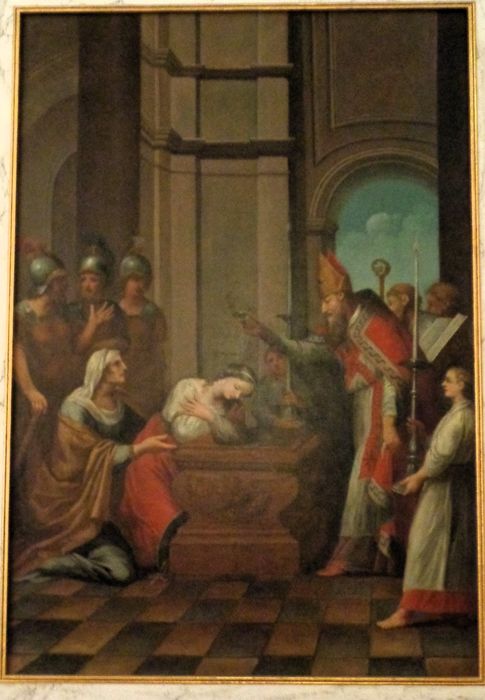 tableau : Baptême d'une sainte