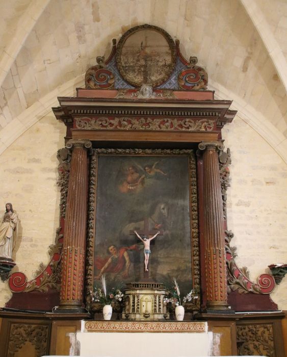 retable du maître-autel, tableau : Saint Hippolyte et Sainte martyre