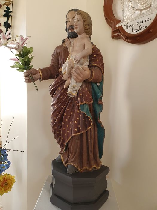 groupe sculpté : Saint Joseph et l'Enfant Jésus