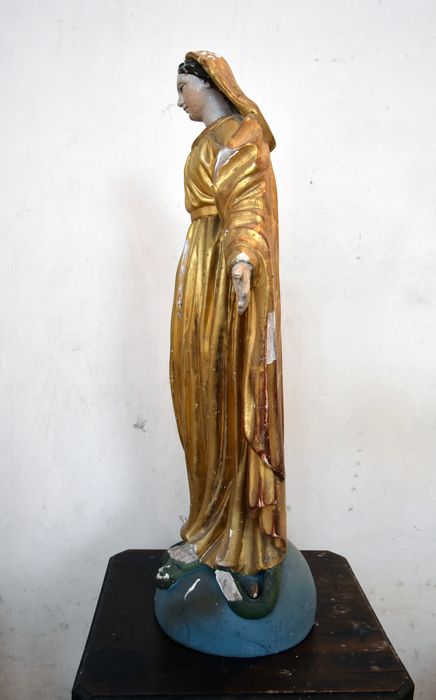 statue : Vierge de l’Immaculée Conception, profil gauche