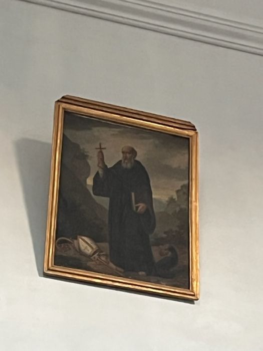 tableau : Saint Basle tenant une croix