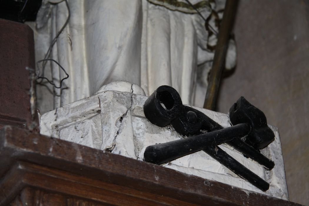 statue : Saint Éloi, détail