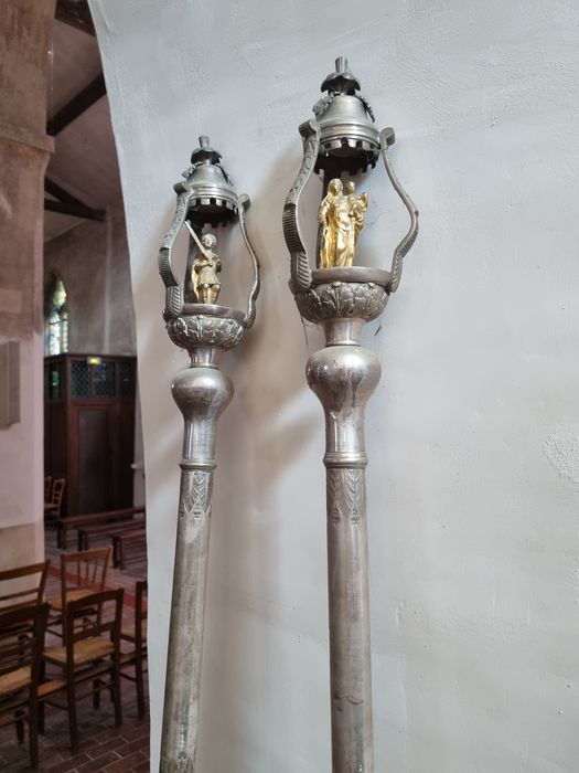 bâtons de chantre (bâton cantoral) : Vierge à l'Enfant, Saint Hippolyte