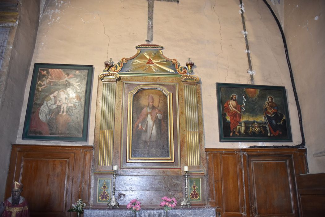 Tableau : Vierge à l'Enfant et Saint Jean-Baptiste dans un paysage