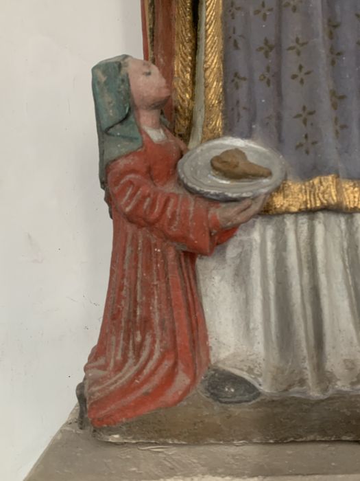 groupe sculpté : Sainte Blaise et la veuve, détail