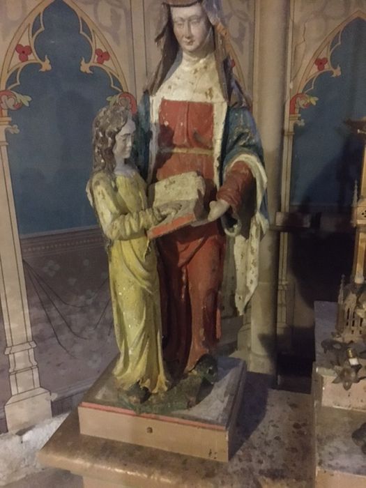 groupe sculpté : Éducation de la Vierge