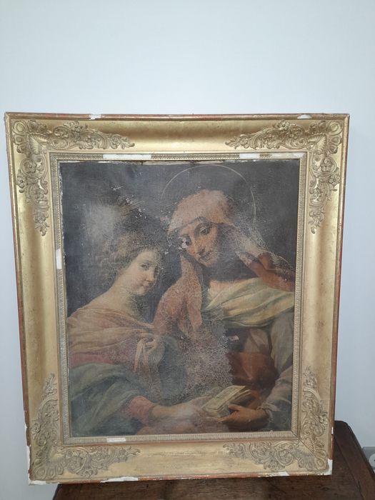 Tableau : Sainte Anne et la Vierge enfant