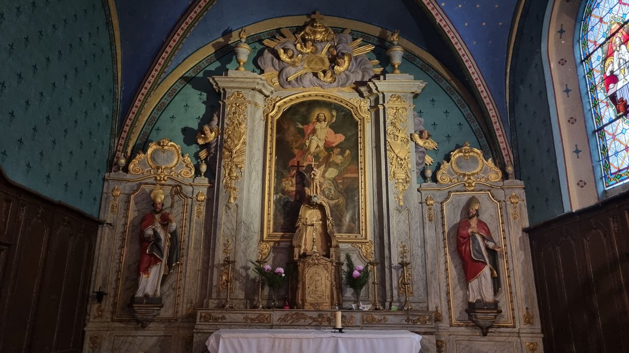 maître-autel, retable,tableau : Résurrection du Christ