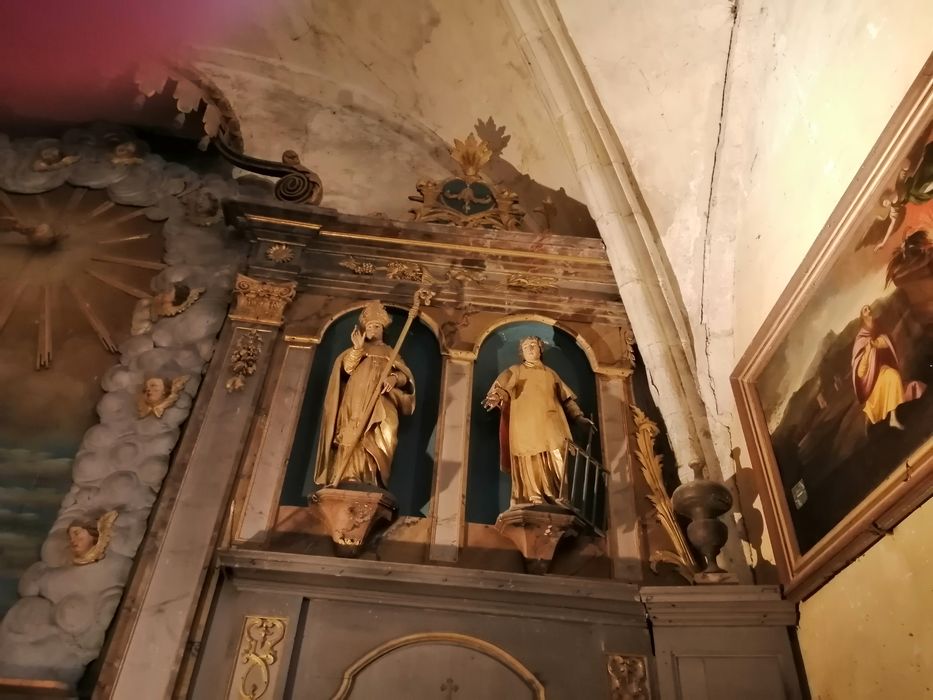statues : Saint Évêque, Saint Laurent diacre