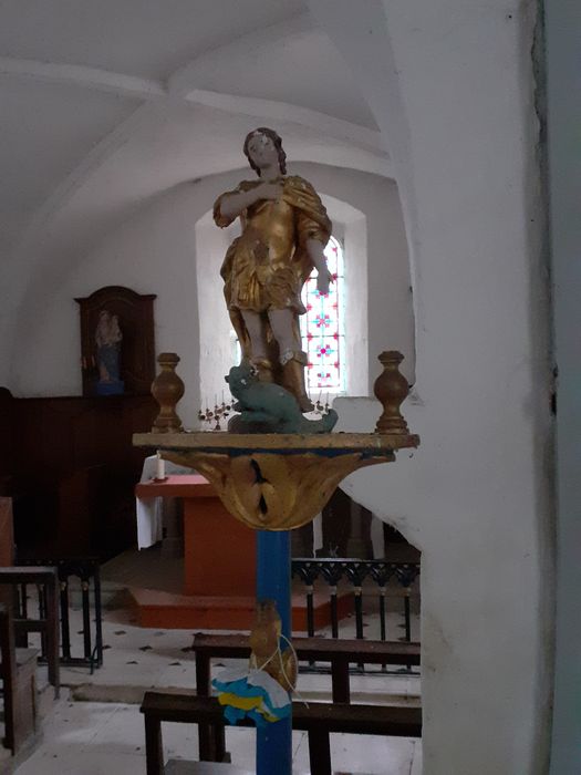 bâton de procession (statuette) : Saint Michel
