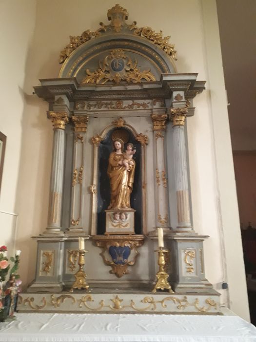 retable latéral, statue : Vierge à l'Enfant