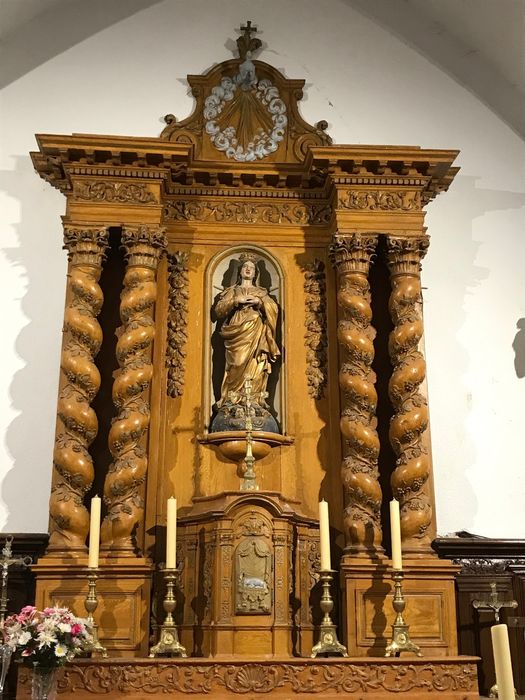 retable du maître-autel, statue : Vierge de l’Immaculée conception