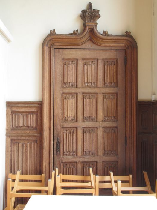 Salle à manger, détail d’un vantail de porte