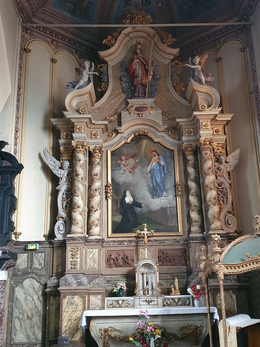 autel, retable de saint Omer, tableau : Apparition du Sacré-Coeur à sainte Marguerite Marie Alacoque