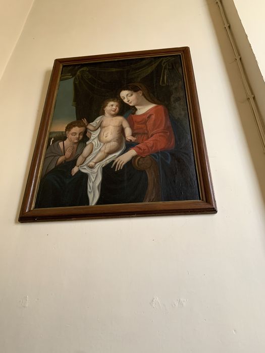 Tableau (panneau peint) : Vierge à l'Enfant avec saint Jean-Baptiste
