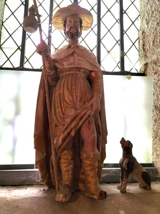 groupe sculpté : Saint Roch et son chien
