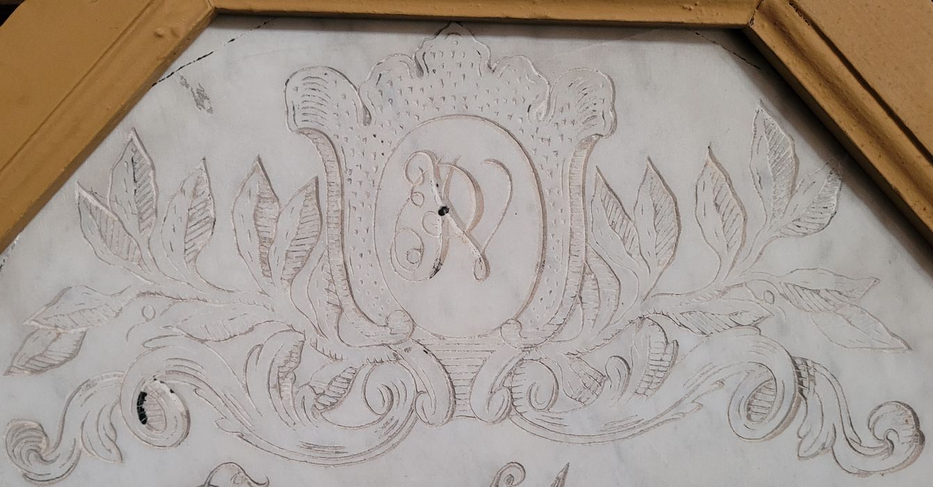 plaque funéraire de Pierre Van de Beulo (…), détail