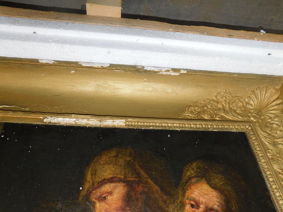 tableau : Résurrection de Lazare, détail du cadre