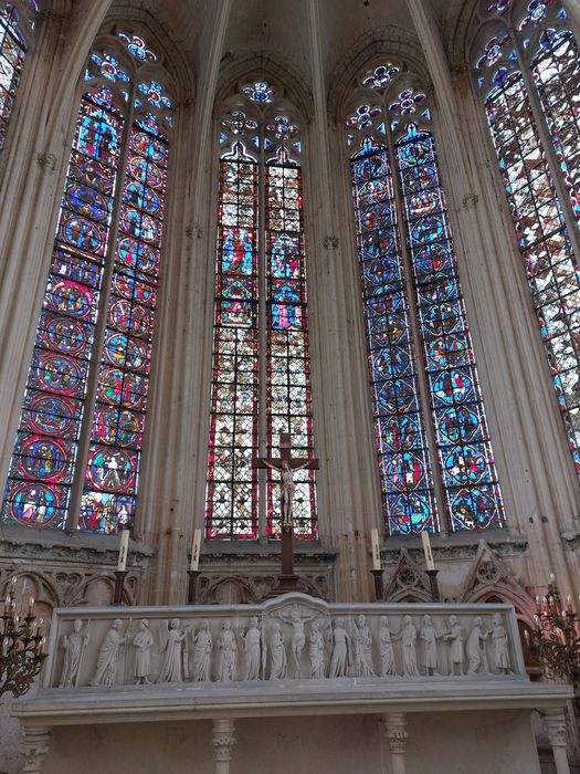 verrières (baies 0 à 4) : Vie de saint Germer, Enfance du Christ, Passion, Vie de la Vierge