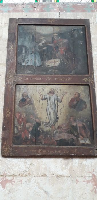 tableaux (panneaux de retable) : Nativité, Transfiguration