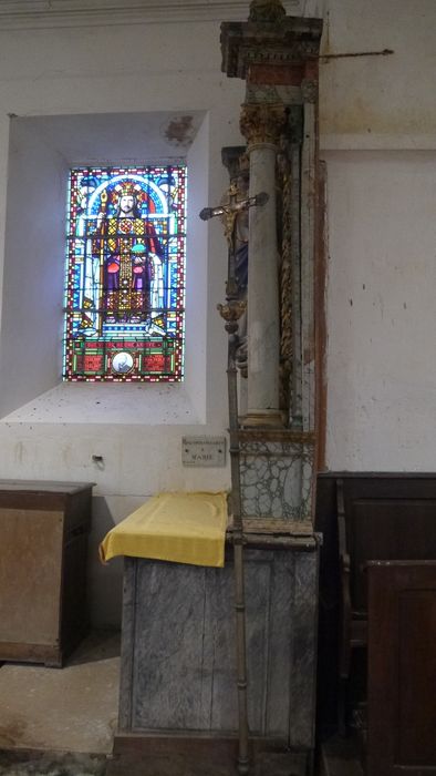 retable latéral, statue : Vierge à l'Enfant