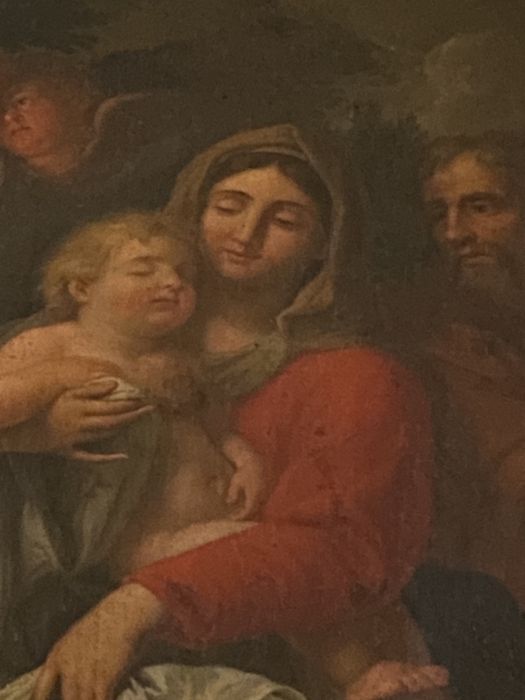 tableau : Vierge à l'Enfant, vue partielle