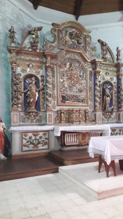 autel, retable, tabernacle, bas-relief : Assomption de la Vierge